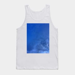 More Speckled Dark Blue Grainy Clouds - Cloudy Day Tank Top